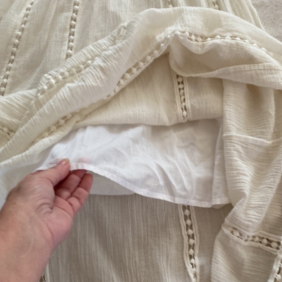 Madewell beautiful maxi gauzy dress w/ flowy appeal and crochet accent & pockets - Picture 14 of 16